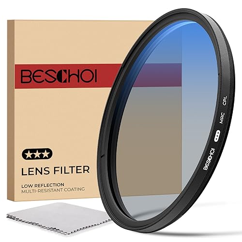 Beschoi 52mm Polarizer Filter 30 Layer Multi-Resistant Nano Coated Circular Polarizing Filter(CPL) with HD Optical Glass/Ultra Slim Frame, Reduce Glare/Enhance Contrast/Reduce Reflection - size: 52mm