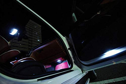 iJDMTOY Xenon White 50mm 18-SMD Full LED Side Door Courtesy Lights, Footwell Lights, Compatible With BMW F40 F44 G20 G21 G22 G23 G26 G80 G82 G83 1 2 3 4 Series Z4, etc