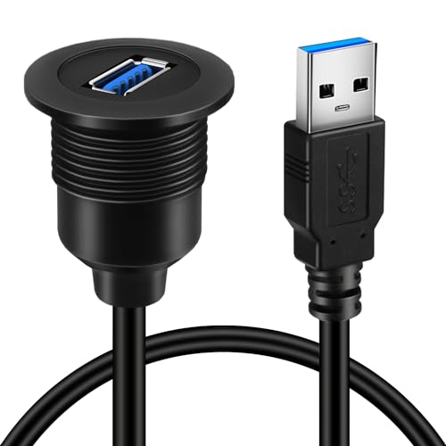 USB 3.0 Male to Female Car Mount Flush Cable Extension 3ft