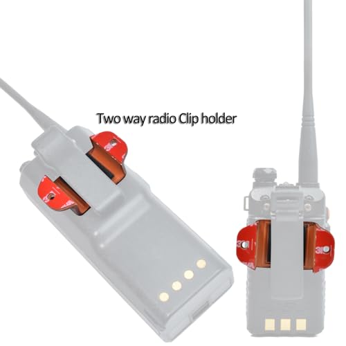 HYS Amateur HT Single Side Radio Car Mount, Car Radio Mounting Kit with Screws for Handheld CB Radio & VHF UHF Walkie Talkie Radios (Packing of 4pcs) - color: Brown