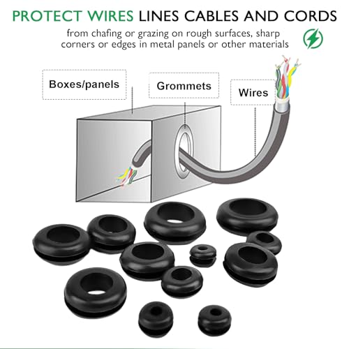 EASYEAH 30 Pcs Rubber Grommets for Wiring 1-1/2 in Panel Hole, 1-3/8 in ID - size: 1-1/2"DH, 1-3/8"ID, 30pcs