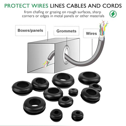EASYEAH 30 Pcs Rubber Grommets for Wiring 1-1/2 in Panel Hole, 1-3/8 in ID - size: 1-1/2"DH, 1-3/8"ID, 30pcs