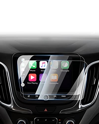 Karltys Upgrade 2 Pack 2018-2024 Chevy Equinox Screen Protector 8-Inch [No Glare & Fingerprint] for 2016-2024 Malibu /2016-2019 Chevy Volt Touchscreen HD Tempered Glass Chevrolet Equinox Accessories - size: 2018-2024 Chevy Equinox/2016-2024 Malibu 8-Inch