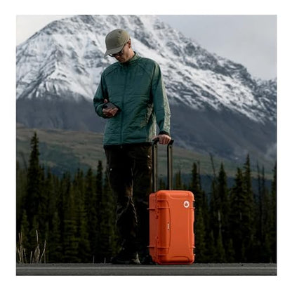 NANUK 935 Hard Case with Cubed Foam – Waterproof Protective Equipment Case with Wheels, 22” x 14” x 9” – Dustproof and Impact Resistant, Airline Carry-On Approved – Orange - color: Orange, style: Cubed Foam With Lid Organizer