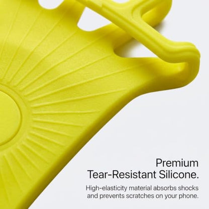 Yellow Bike & Motorcycle Phone Holder – 360° Rotating Universal Mount for iPhone, Samsung & Smartphones - color: yellow