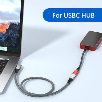 UseBean 40Gbps USB C Extension Cable 1FT, Right Angle USB 4 Extension Cable - color: Gray, size: 1ft