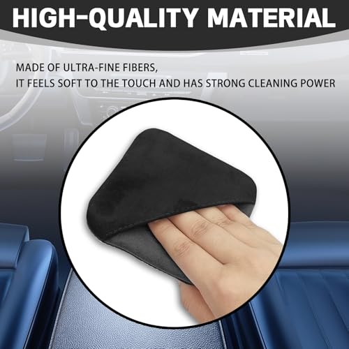 Car Screen Cleaner, Touch Screen Cleaner Cloth for Car, Microfiber Cleaning Pad Car Cleaning Wipes, Car Interior Cleaning Cloth Fit for Car Dashboard/Display/Electronic Devices (Square) - style: Square