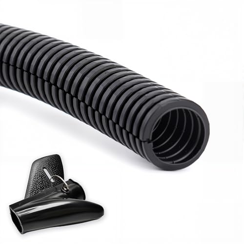 ZhiYo 20FT 3/4" Wire Loom Split Tubing Auto Wire Conduit - color: Black, size: 20FT 3/4”