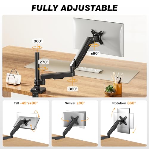 TVON Single Monitor Stand & Monitor Arm Desk Mount up to 35 Inches - size: Single Monitor Stand