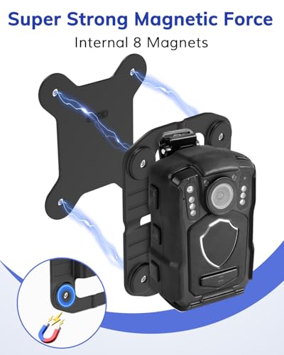 Body Camera Mount,Universal Strong Magnet Cam Holder Stick to Clothes Prevent Moving,Compatible with All Police Camera Models