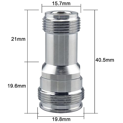 onelinkmore 4.3/10 Mini DIN Connector Female to N Female Adapter Teflon 0-6GHz Connector Coax Adapter - size: 4.3/10 Mini DIN Female to N Female