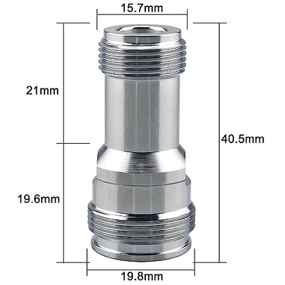 onelinkmore 4.3/10 Mini DIN Connector Female to N Female Adapter Teflon 0-6GHz Connector Coax Adapter - size: 4.3/10 Mini DIN Female to N Female