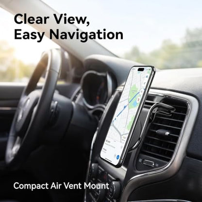 2Pcs Black Universal Phone Holder Clip Car Air Vent Magnetic Mount Holder Bracket for GPS Suporte Celular Car Phone, Vent Clip Phone Holder,Cell Phone Automobile Cradles