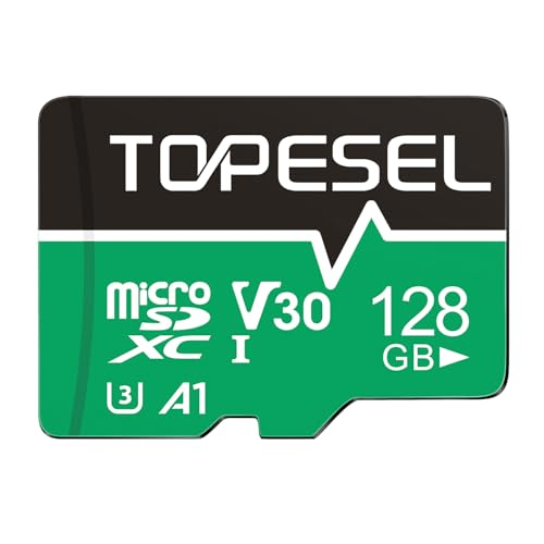 TOPESEL 128GB(The Actual Usable Capacity is 115.2GB) Micro SD Card with Adapter, High Speed TF Card, Memory Card microSDXC for Camera, Smartphone, Tablet, Dash Cam, Drone, UHS-I, U3, A1, 4K UHD, V30 - color: 128GB x1