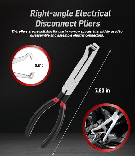 7PCS Electrical Disconnect Pliers & Fuel Line Disconnect Tool Set, Automotive Electrical Terminal Connector Separator Removal Tool Kit for Car Wiring & Fuel Line Connector Pliers - size: 7 PCS