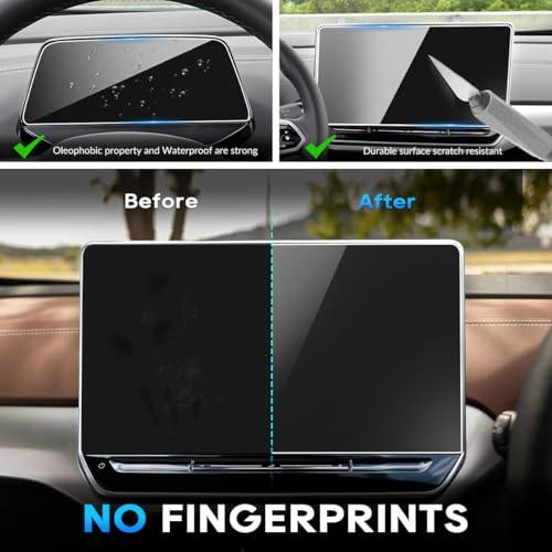 INTGET 2 PCS Screen Protector for 2024 2025 2026 VW/Volkswagen ID.4/2025 ID.Buzz Accessories Navigation GPS & Dash Tempered Glass Center Touch Screen Display Touchscreen Protective(12.9+5.3inch) - color: 12.9+5.3inch ID.4 2024+