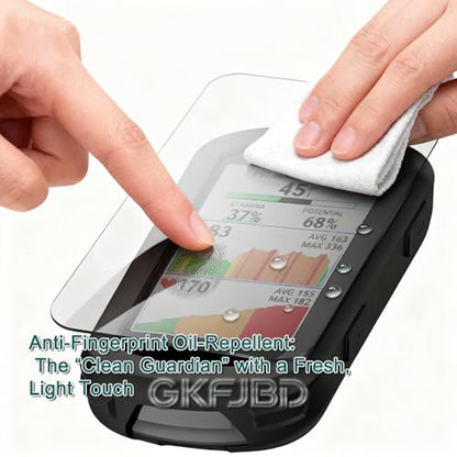 for Garmin Edge 1040/1040 Solar GPS Screen Protector & Case （grey） HD Tempered Glass Protective Film and Silicone Soft Frame Case Cover (Pack of 3+1)