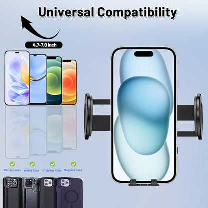 Car Phone Holder Fits for Dodge RAM 1500 2500 3500 2019-2024(Only for Vertical Navigation Screen),Perfectly adapted to The air Vent Mount, 360° Adjustable, Easy to Install for All Smartphones - size: RAM 1500 2500 3500 2019-2024