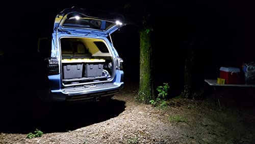 iJDMTOY 48-SMD Super Bright Xenon White LED Trunk Liftgate Deck Cargo Area Lamp Fit Full LED Circuit Board Panels, Compatible With Toyota 2010-2022 4Runner (N280) - style: Xenon White