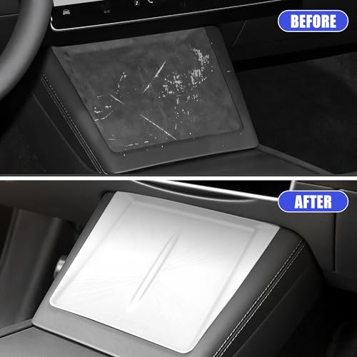 frani Center Console Silicone Mat Designed for Tesla Model Y Juniper Refresh,Non-Slip Design Tesla Model Y Accessories 2025 2026 White - color: White, style: Model Y Juniper 2025-2026