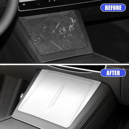 frani Center Console Silicone Mat Designed for Tesla Model Y Juniper Refresh,Non-Slip Design Tesla Model Y Accessories 2025 2026 White - color: White, style: Model Y Juniper 2025-2026