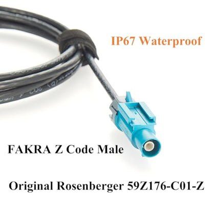 IP67 Waterproof Rosenberger Fakra Male to Female RF Coaxial Extension Cable 59Z176-C01-Z to 59Z163-003-Z Vehicle GPS Antenna for ADAS, Camera, Infotainment, GPS Navigation (10M/32.8FT) - size: 10M/32.8FT