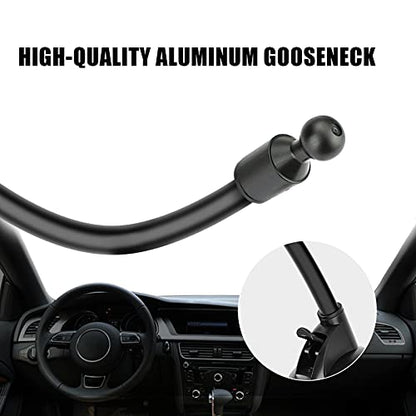 360° Car Windshield Mount Cradle Holder Stand for iPhone Mobile Cell Phone GPS Flexible Gooseneck Long Arm, Strong Suction Stabilizer