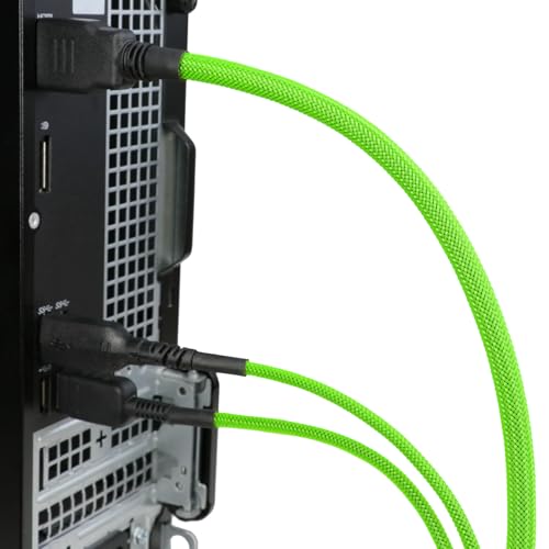 25ft PET Expandable Braided Cable Sleeve 1/6inch(4mm) Pet Braided Cable Sleeve for Audio Video Device Wire Automotive Wire (Green) - color: Green, size: 4mm"(1/6 inch)