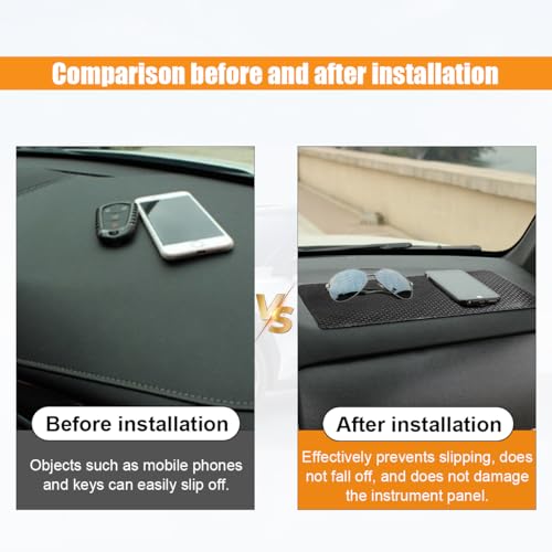 GLSOWEE Car Dashboard Anti-Slip Mat, 10.6"×5.9" Non-Slip Adhesive Pad, Dot - color: Dot