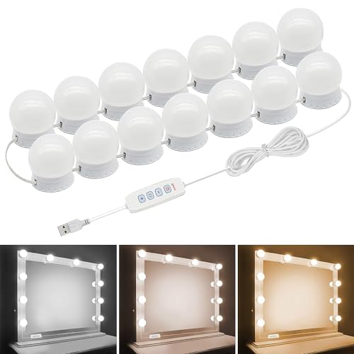 Pretmess LED Vanity Lights for Mirror, Hollywood Style, 14 Dimmable Bulbs - size: 14 Bulbs