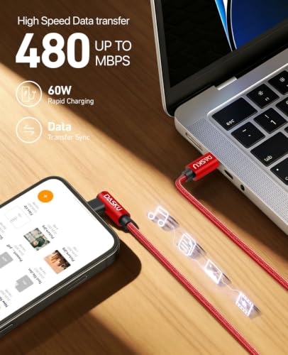 USB C to USB C Cable 90 Degree USB C Cable Fast Charging 60W, 6FT 2Pack - color: Red, size: 6FT, style: USB C to USB C