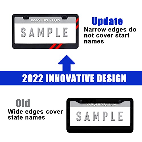 2 PCS Matte License Plate Frames fit for All Dodge - size: For Dodge