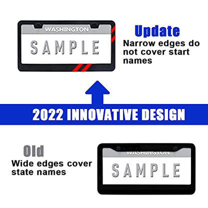 2 PCS Matte License Plate Frames fit for All Dodge - size: For Dodge