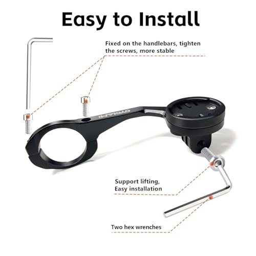 S5 Out Front Mount Aluminum Compatible with Garmin Edge Bike Computer, XOSS, iGPSPORT, Left Right Double-Edged Cycling Handlebar 1.25''/ 31.8mm - style: S5-Aluminum