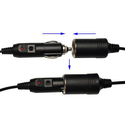 QIANRENON 12V-24V 2A DC 3.5mm x 1.35mm Car Charger Cable Cigarette Lighter to 90 Degree DC Car Charger Auto Power Supply Cable,2m(6.6ft)