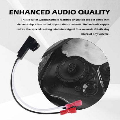 4PCS OEM#72-4568 Door Speaker Adapter,Car Audio & Video Speakers Wiring Harness for Direct Replacement,Speaker Harness Adapter Car Accessories Compatible with Chevrolet GMC - color: 4PCS