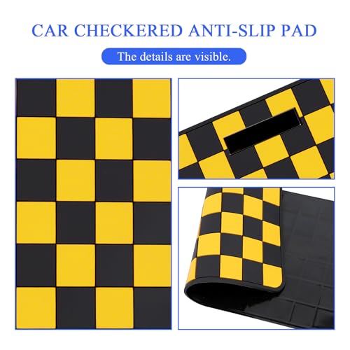 Wuyaoyao 2PCS Car Dashboard Anti Slip Mat, 12.2"×8.3" Non-Slip Dashboard Sticky Pad, PVC Car Dash Gripping Mat, Multifunctional Auto Grip Mat for Phones Sunglasses Keys Electronic Devices (Yellow) - color: Yellow