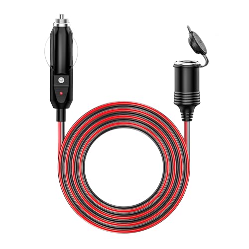 KEWIG 12/24V 20FT 16AWG Heavy Duty Car Cigarette Lighter Extension Cord - size: 20 ft