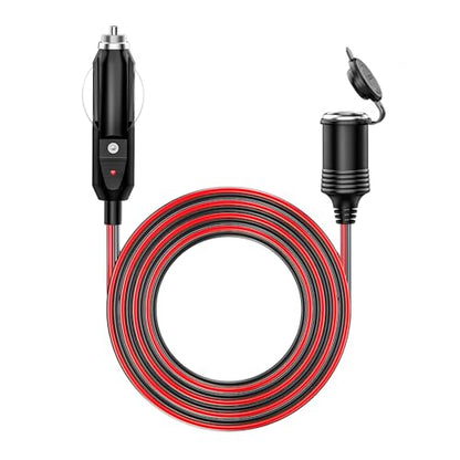 KEWIG 12/24V 26FT 16AWG Car Cigarette Lighter Extension Cord - size: 26 ft