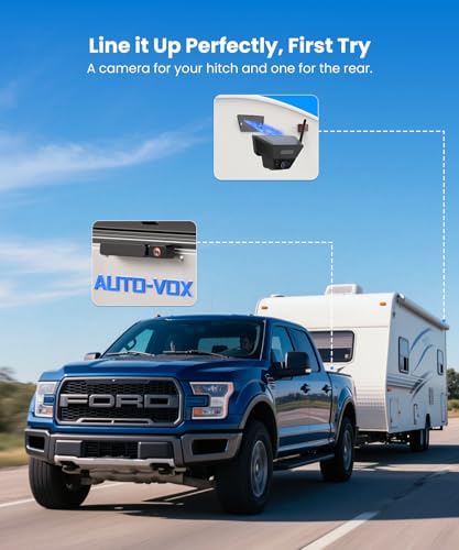 AUTO-VOX Wireless Backup Camera Kit: 7.2" Monitor, Solar 5 Cam, Suction Mount and Solar 3A Plus Cam– Flexible Placement for Horse Trailer, Boat Trailer, Cargo Monitoring, Tight Spot Parking