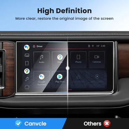 Canvcle Screen Protector for 2021-2024 GMC Yukon (Denali/Denali Ultimate), 10.2 Inch Touch Screen Protector Tempered Glass Navigation Display Screen Cover Infotainment Protective Film - size: 2021-2024 GMC Yukon Denali 10.2 Inch