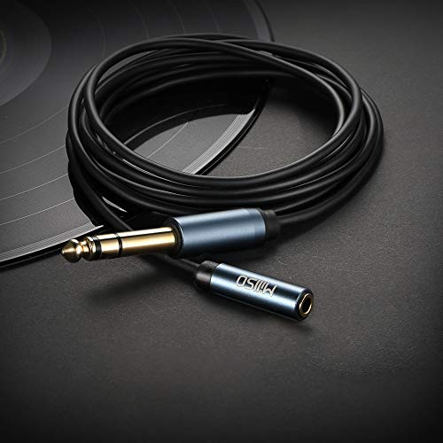 MillSO 1/4 to 3.5mm Headphone Adapter 6.6 FT TRS 1/4 Male to 1/8 Female - color: Blue, size: 6.6 FT