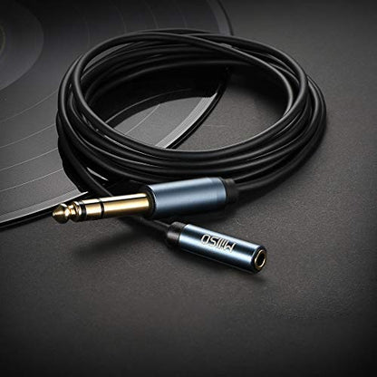 MillSO 1/4 to 3.5mm Headphone Adapter 6.6 FT TRS 1/4 Male to 1/8 Female - color: Blue, size: 6.6 FT