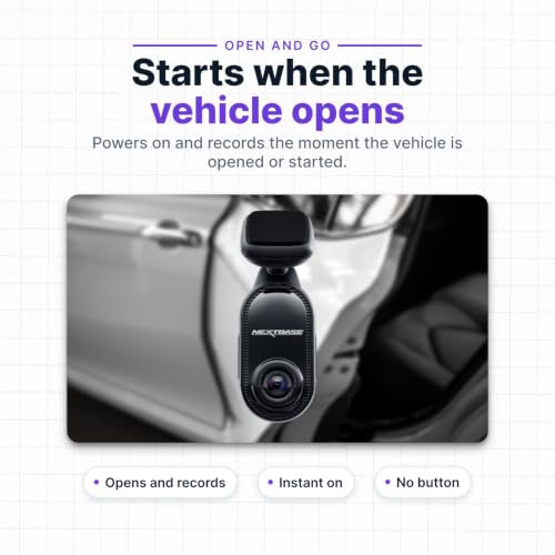 Nextbase Piqo Pro Install Hardwire Kit - Easy to Install, Enables Smart Parking, Battery Voltage Protection, LED Light, 12/24V Car Accessories, 1m Hard Wiring Kit Compatible with Nextbase Piqo Only - style: Hardwired Kit (Piqo)