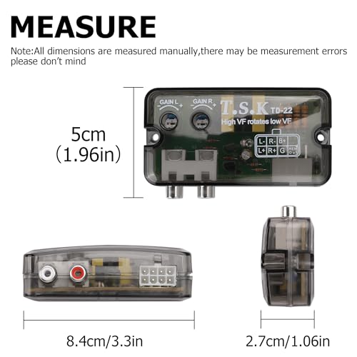 YAODHAOD Car Stereo Audio High to Low Speaker Impedance Converter Audio Signal Adapter,Speaker Output to RCA High to Low Line Control Output Converter for Auto Amp Subwoofer Amplifier