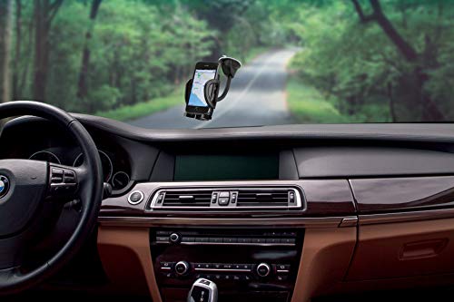 Scosche IHW10 4-in-1 Car Phone Holder Windshield, Dashboard, Vent, Cup Mount with Suction Cup | Dash, Vent or Windshield Mount | Stick Grip Suction Cup Base | Non-Magnetic | Black - style: Window / Dash / Cup / Vent