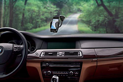 Scosche IHW10 4-in-1 Car Phone Holder Windshield, Dashboard, Vent, Cup Mount with Suction Cup | Dash, Vent or Windshield Mount | Stick Grip Suction Cup Base | Non-Magnetic | Black - style: Window / Dash / Cup / Vent