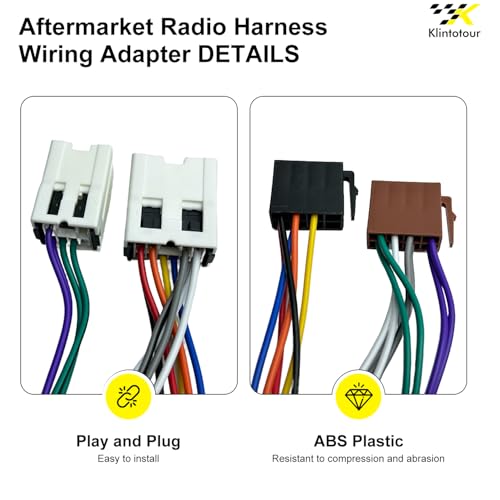 Aftermarket Radio Wiring Harness Compatible with Nissan 1995-2013/Infiniti 1997-2012, Universal ISO Car Stereo Adapter Fits for FX35 FX45 G20 I30 Q45 QX4 QX56