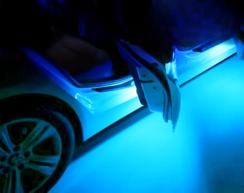iJDMTOY Aqua Ice Blue 18-SMD Full LED Under Side Door Courtesy Lights Compatible With Toyota 2022-up Tundra, 2023-up Sequoia, Compatible With Lexus 2024-up GX550, Replace OEM Single LED Lamp - style: Aqua