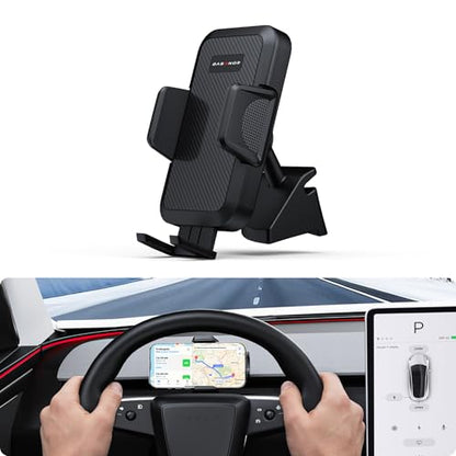 BASENOR Phone Mount for 2025 2026 Tesla Model Y Juniper/Model 3 Highland - style: 2024-2026 Dashboard Phone Mount